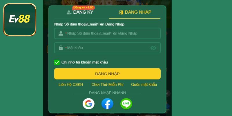 Chuẩn bị thông tin để đăng nhập