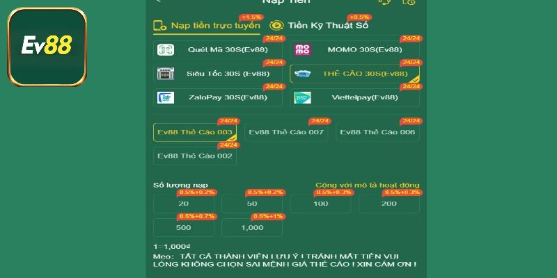 Cung cấp đa dạng hình thức giao dịch
