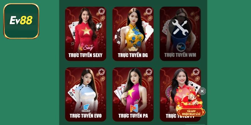 Tìm hiểu live casino Ev88